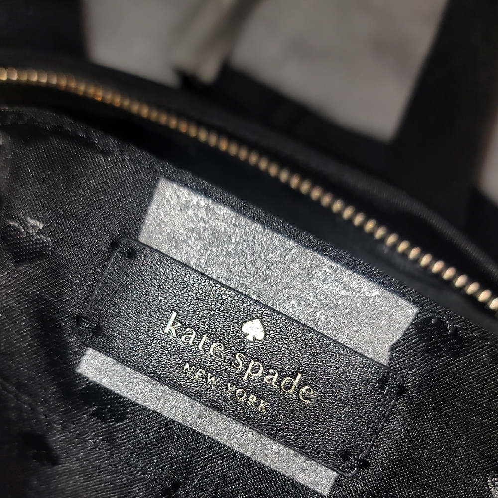 New Kate Spade Black Nylon Backpack/purse - Picture 4 of 6